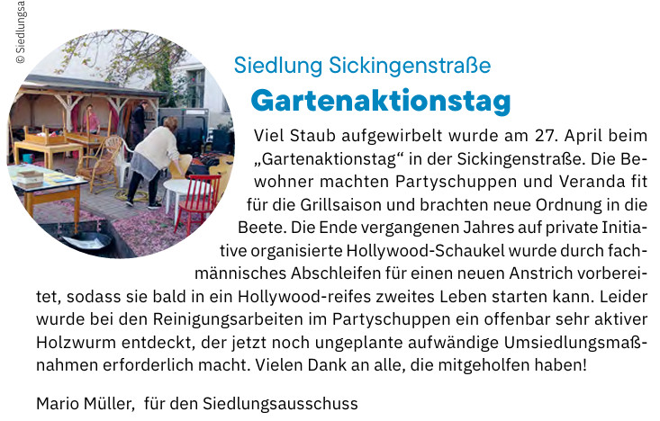 "1892 aktuell": Gartenaktionstag (Juni 2025)